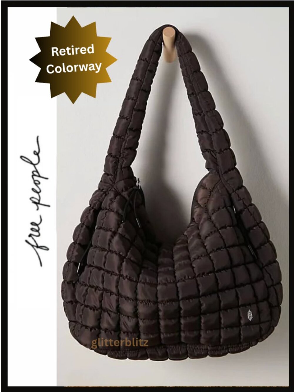 Free People Quilted Carryall Chocolate